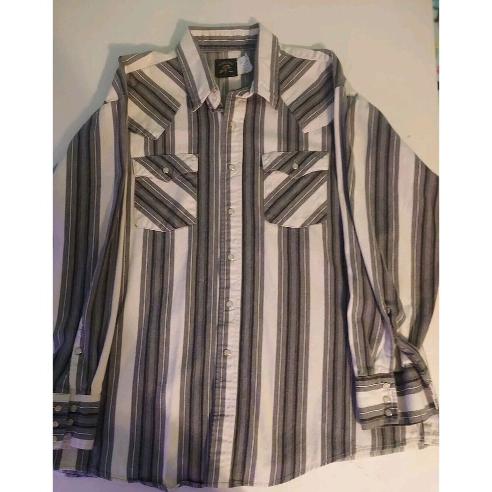 Vintage Saddle King Western Shirt Mens 2XL  Vtg Western Shirt‎